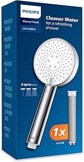 Showerhead with Filter Effectively removes Chlorine and Other coarse Particles, Three Spray Modes, Pressure-Enhancing Design, 1-Month Filtration Capacity