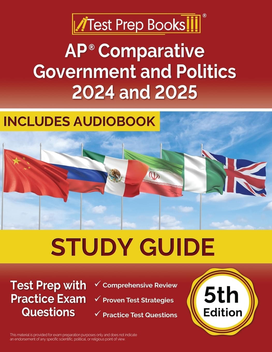 AP Comparative Government and Politics Study Guide: Test Prep with Practice Exam Questions: [5th Edition] Paperback – 23 Jan. 2023