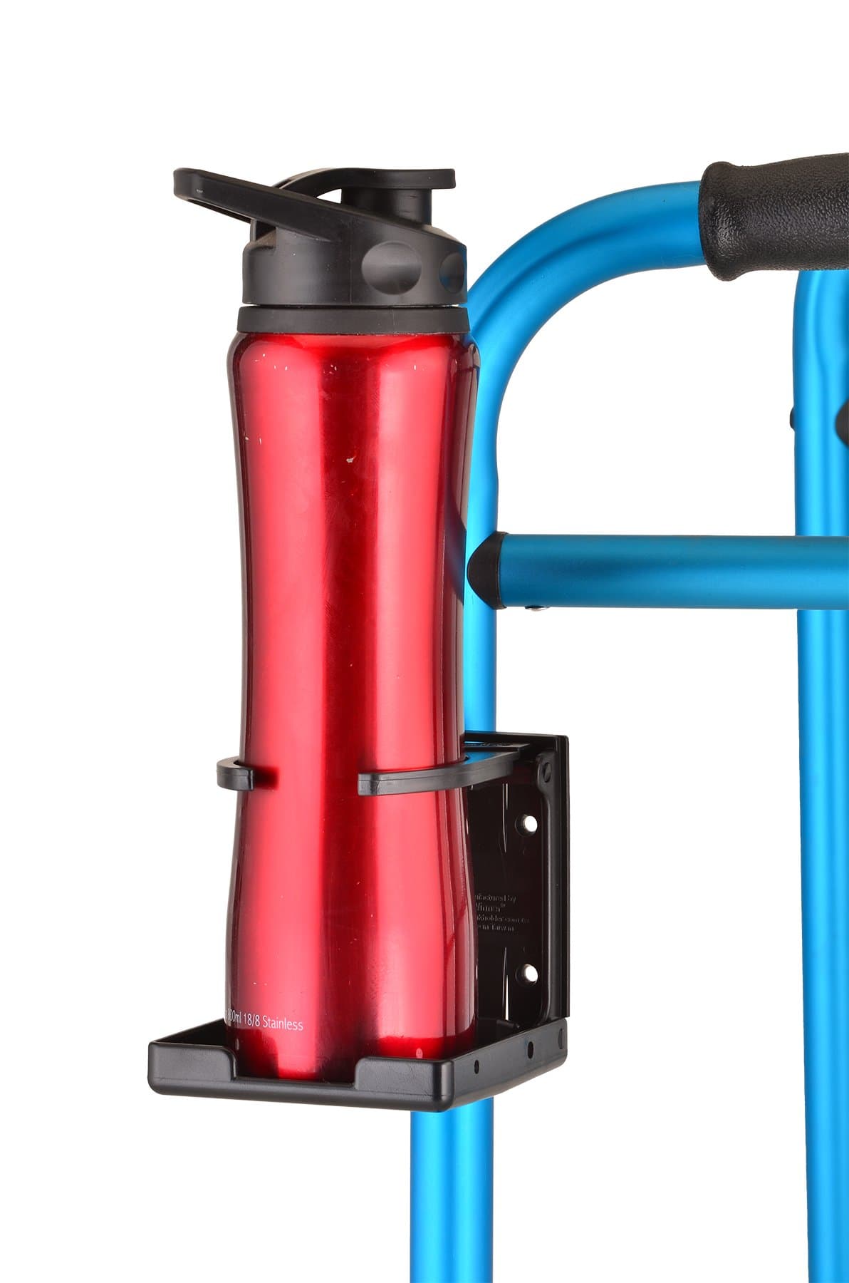 NOVA Adjustable Cup Holder for Walkers, Rollators & Wheelchairs – Folding Drink Holder Fits 3/4”, 7/8” & 1” Tubes, Holds 2.25”–3.75” Cups, Durable, Easy Install