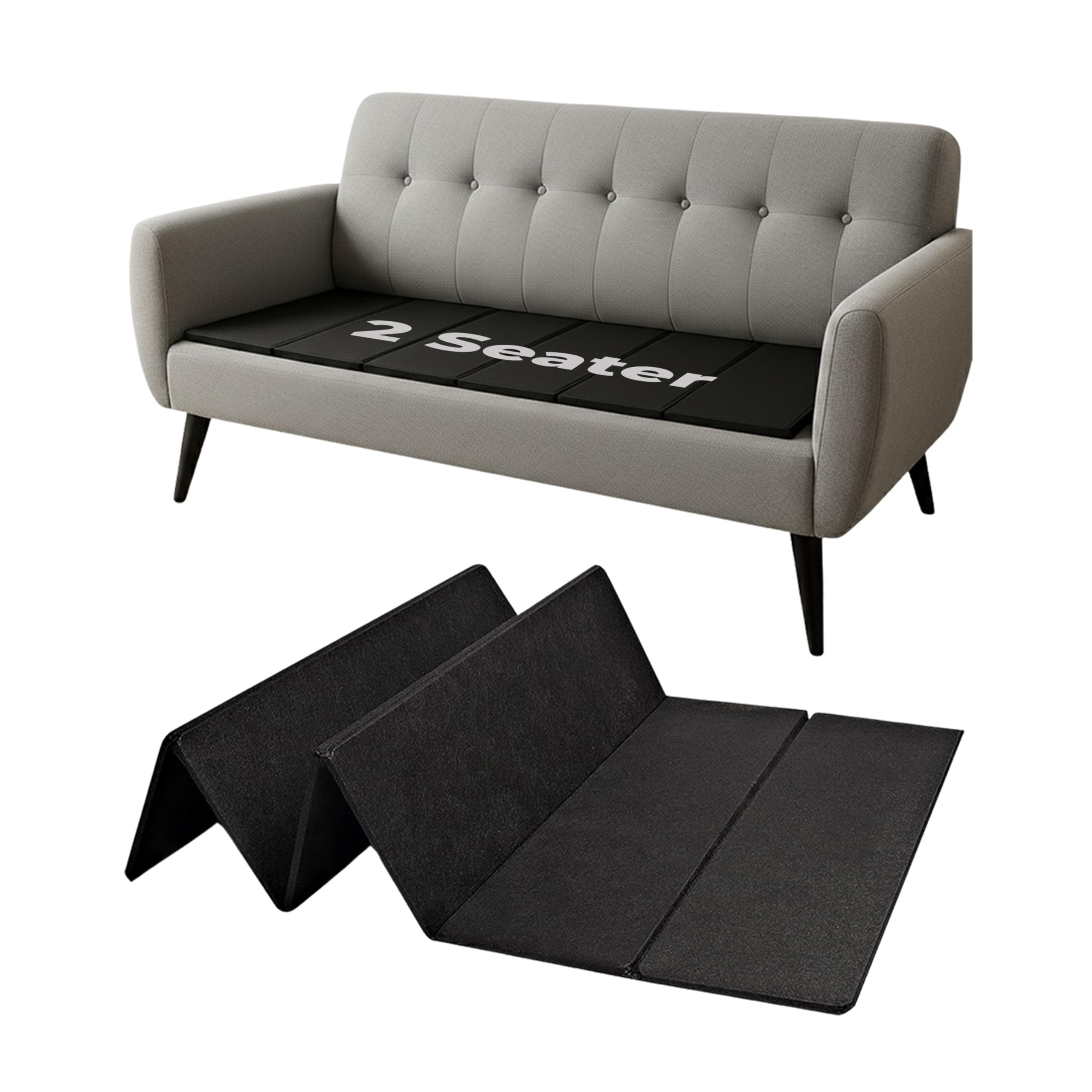 Durable 𝐒𝐨𝐟𝐚 𝐑𝐞𝐣𝐮𝐯𝐞𝐧𝐚𝐭𝐨𝐫 𝐁𝐨𝐚𝐫𝐝𝐬 – Non-Slip – Adjustable & Foldable Sagging Sofa Support Boards – Settee, Armchair Support – Two Seater (100 x 50 cm)