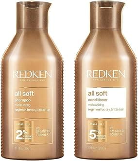 All Soft Shampoo and Conditioner Set For Dry or Brittle Hair - Provides Intense Softness and Shine With Argan Oil, 10.1 Fl Oz