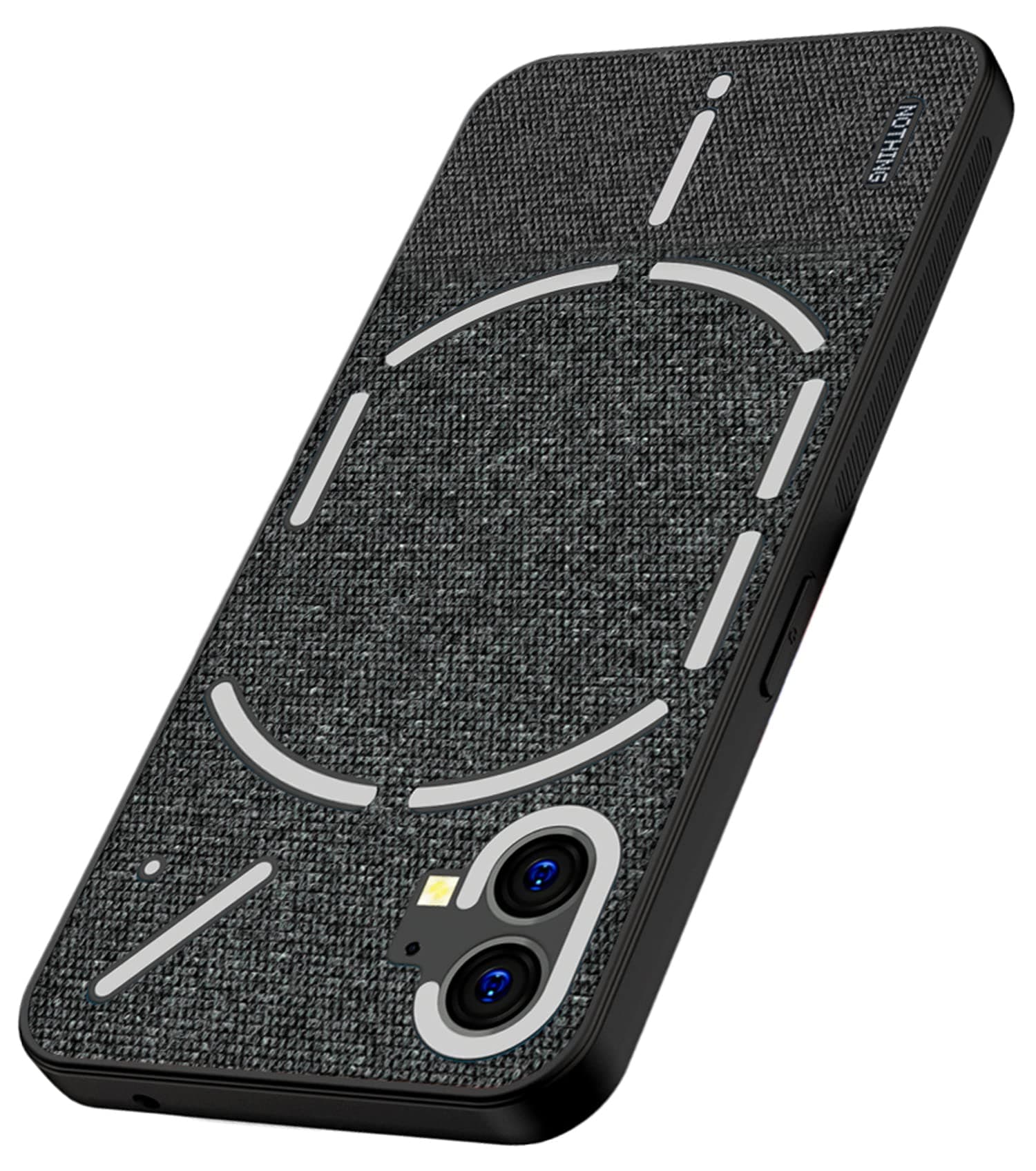 Kapa Soft Fabric Hybrid Protective Back Case Cover for Nothing Phone 1 (Black), PC+Cloth