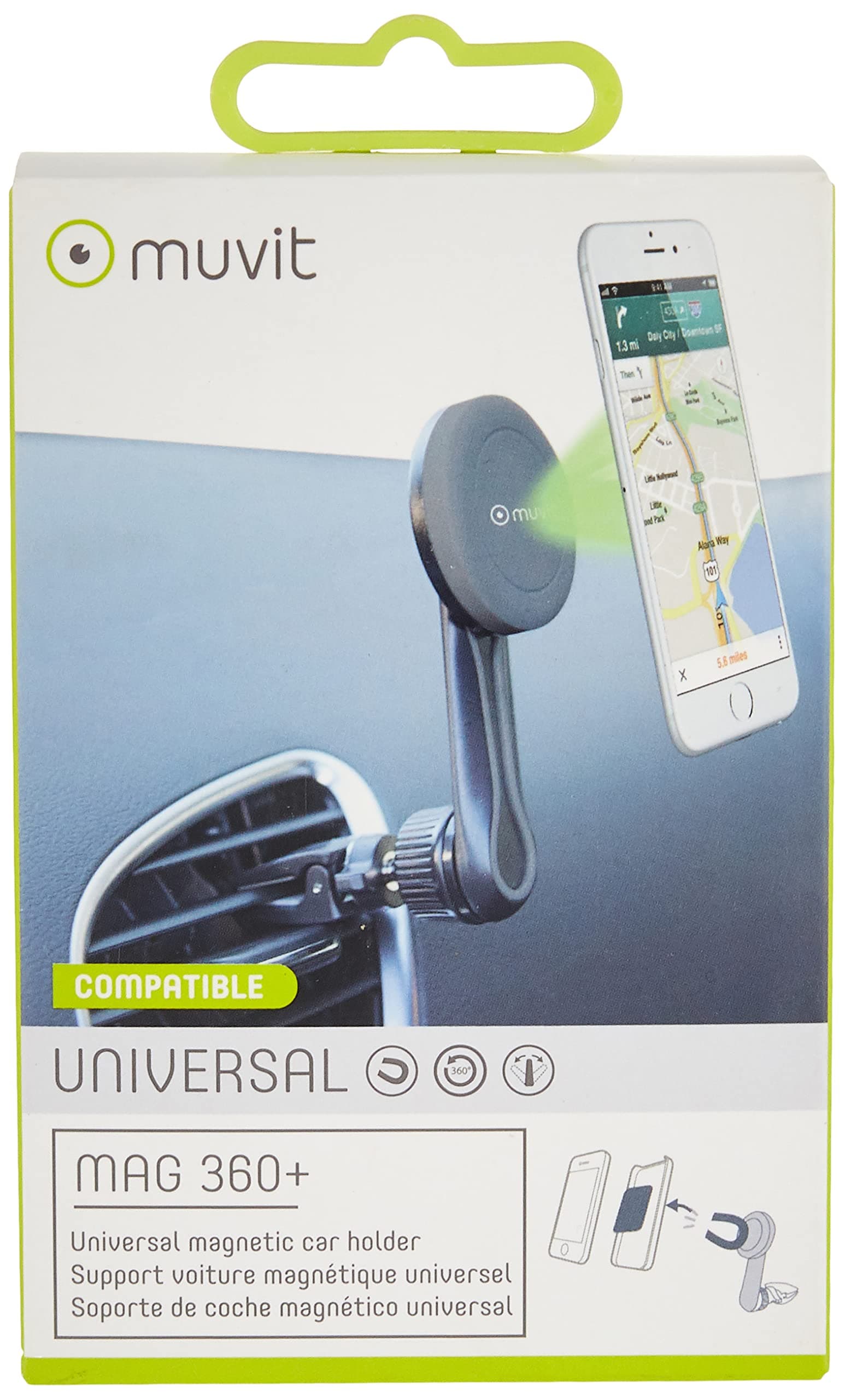 muvit ActiveUniversal Magnetic Car Holder Grip 360+