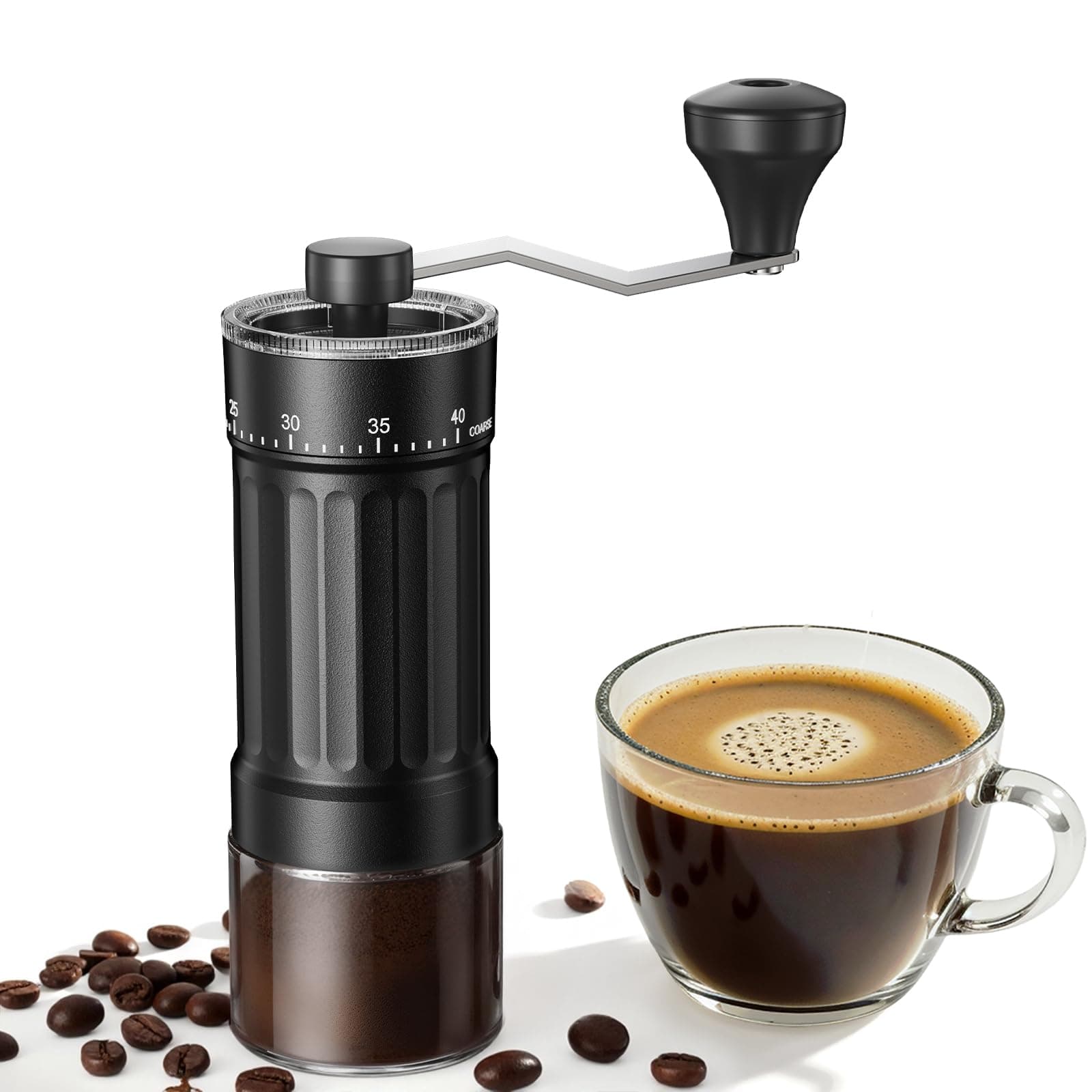 Mini Manual Coffee Grinder with 40 Adjustable Settings