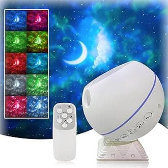 Moredig Galaxy Projector Light with Star Moon, Remote Nebula Stars Projector Night Light 10 Colors Ocean Wave, Star Projector for Bedroom Decor, Gifts for Kids Teen Boy Girl (Modern)