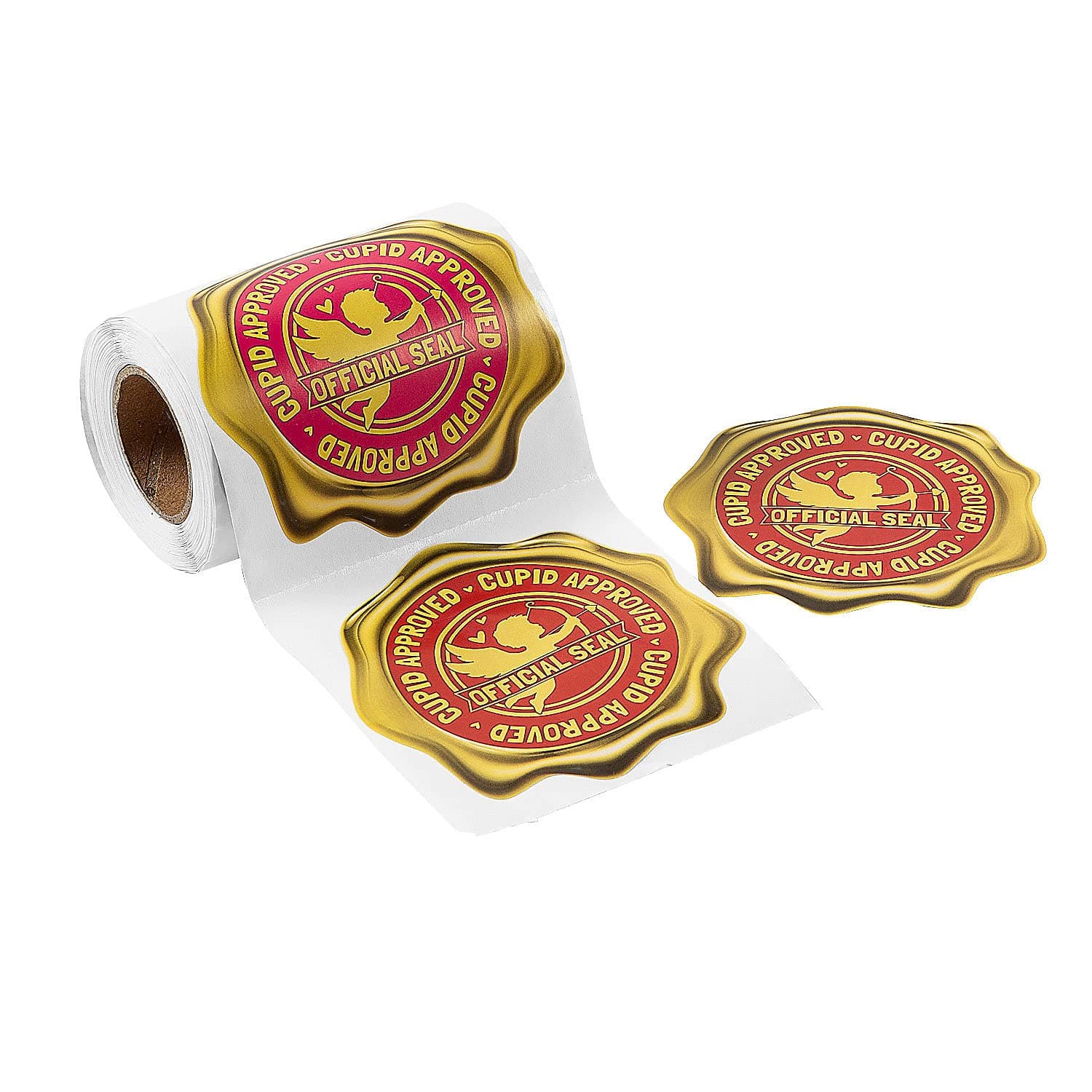 Official Cupid Seal Sticker Roll - 100 Pieces