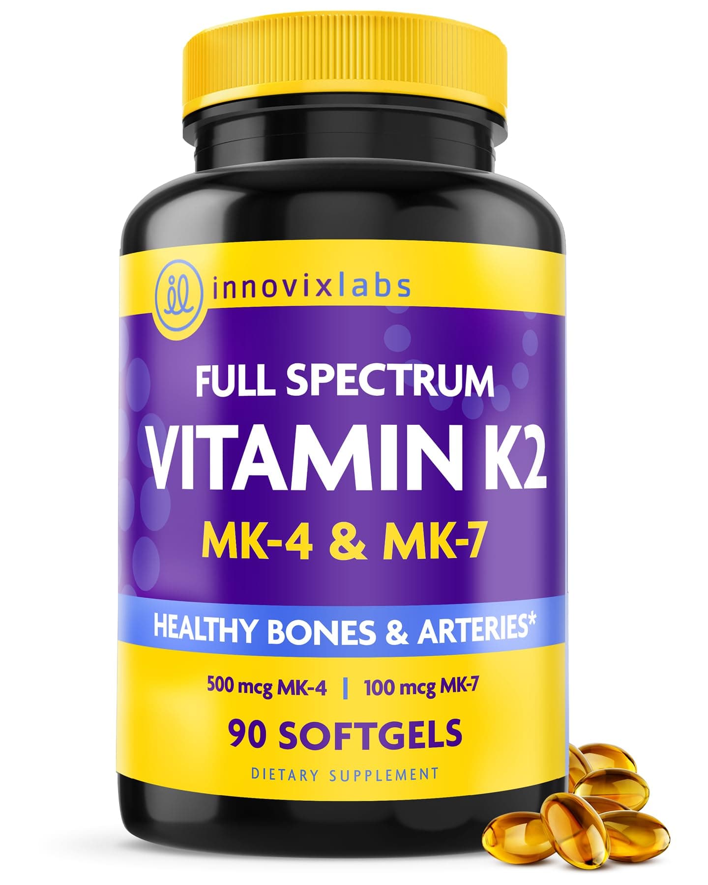 InnovixLabs Full Spectrum Vitamin K2 - 90 Capsules