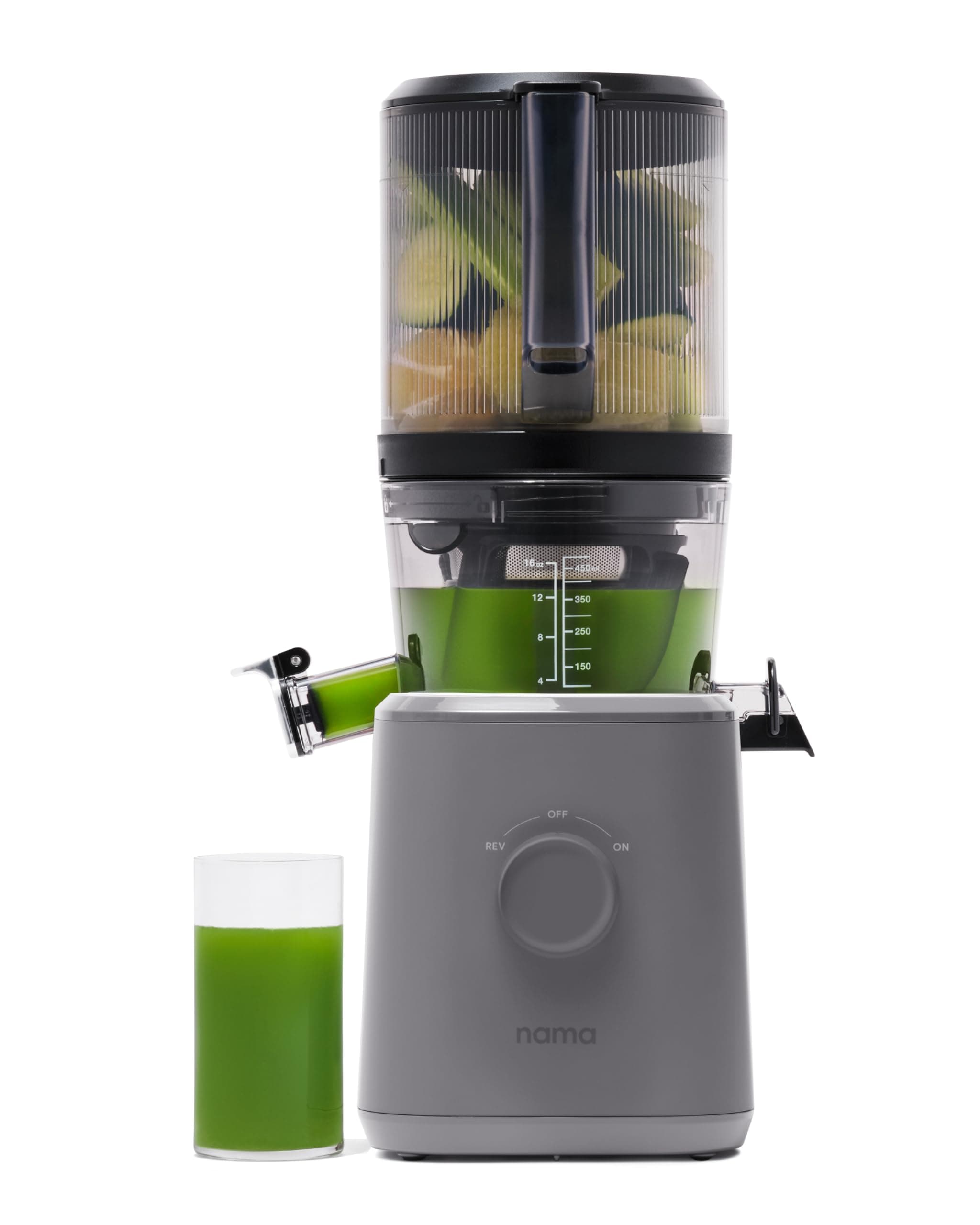 J2 Cold Press Juicer, Self Feeding for Hands-Free Operation with Wide Mouth Hopper for Full Recipe Load, No Residue Chew Juicer for More Juice, Less