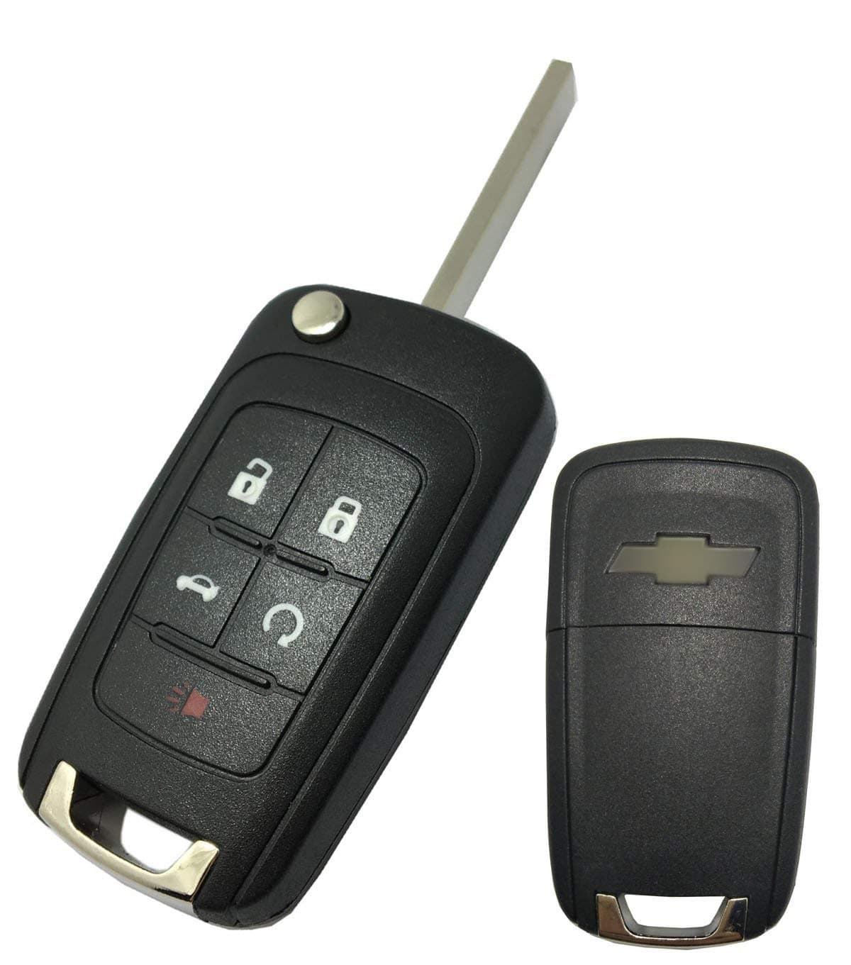 Rubik 5 Buttons Replacement Entry Keyless Remote Control Key Fob Shell Case Fit For GMC Chevrolet Camaro Cruze Equinox Malibu Flip Replacement Key Fob Cover