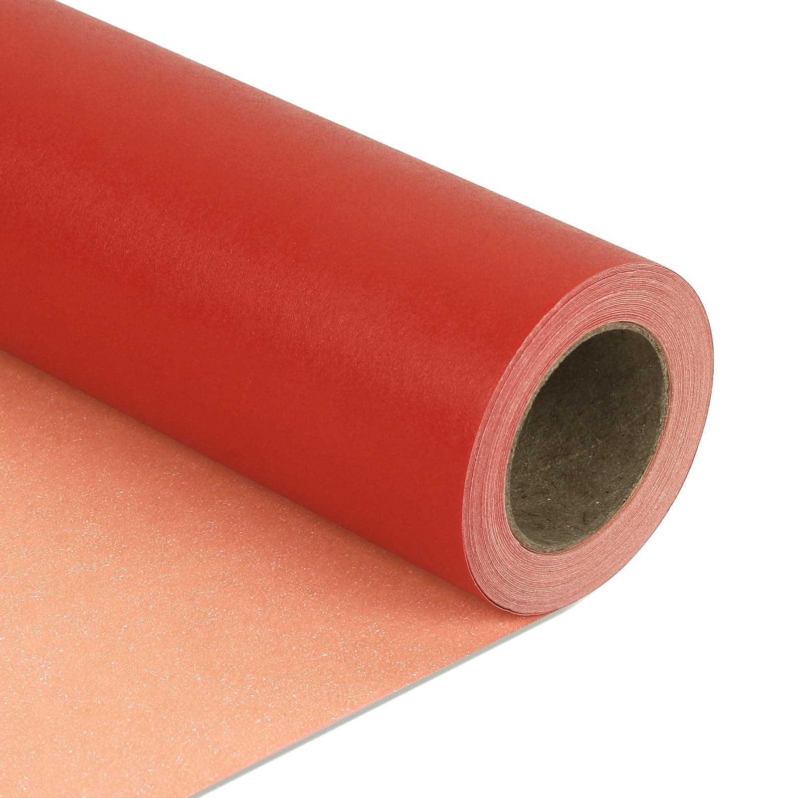 NESCCI Red Matte Wrapping Paper,Solid Color Pearly-Lustre Paper,Gift Wrapping Paper,Perfect for Wedding,Valentine's Day,Birthday, Christmas,Baby Shower,DIY Bouquet (17 Inches X 32.8 Feet)