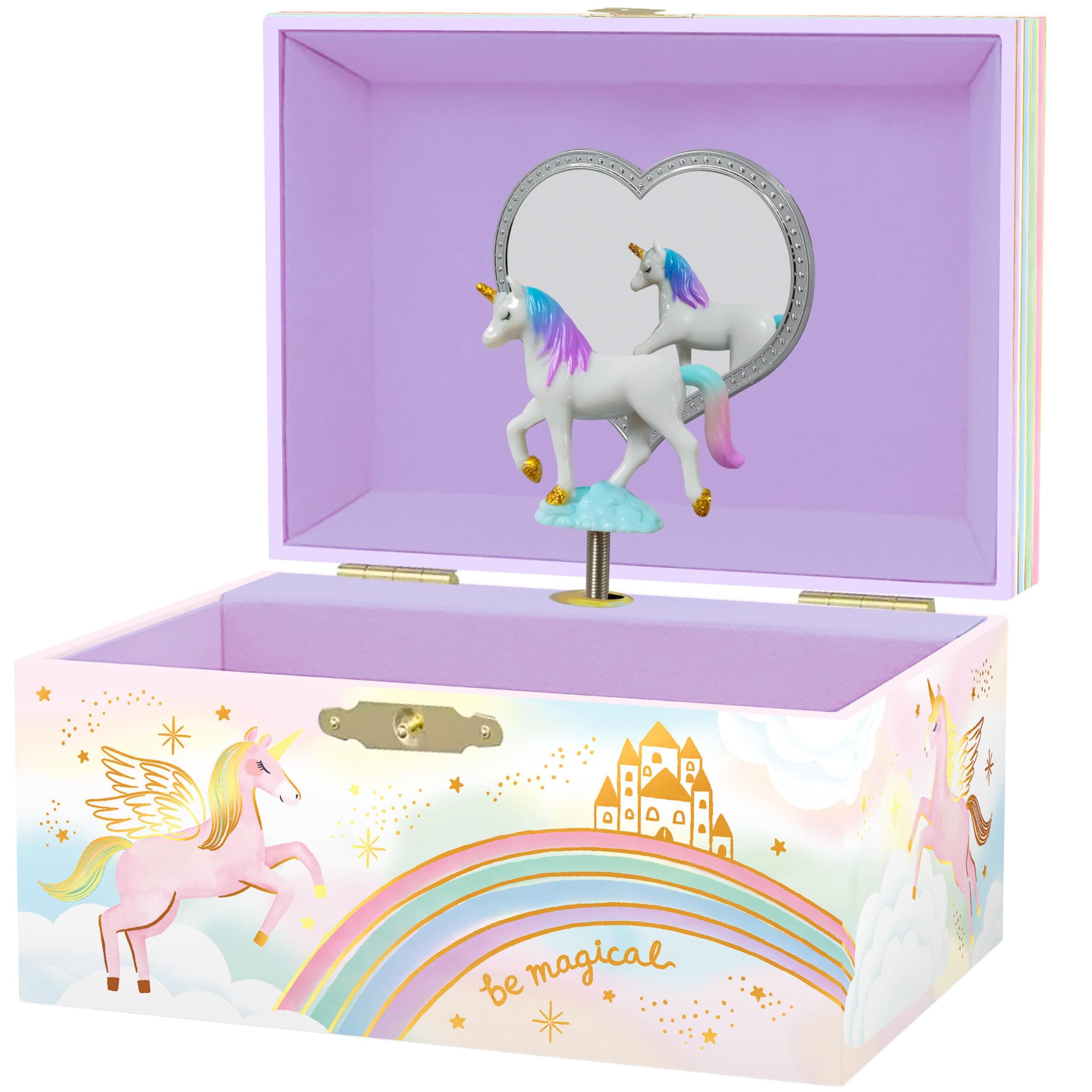 Giggle & Honey® Musical Girls Jewellery Box, Unicorn Gifts for Girls, Unicorn Toys for 4-6