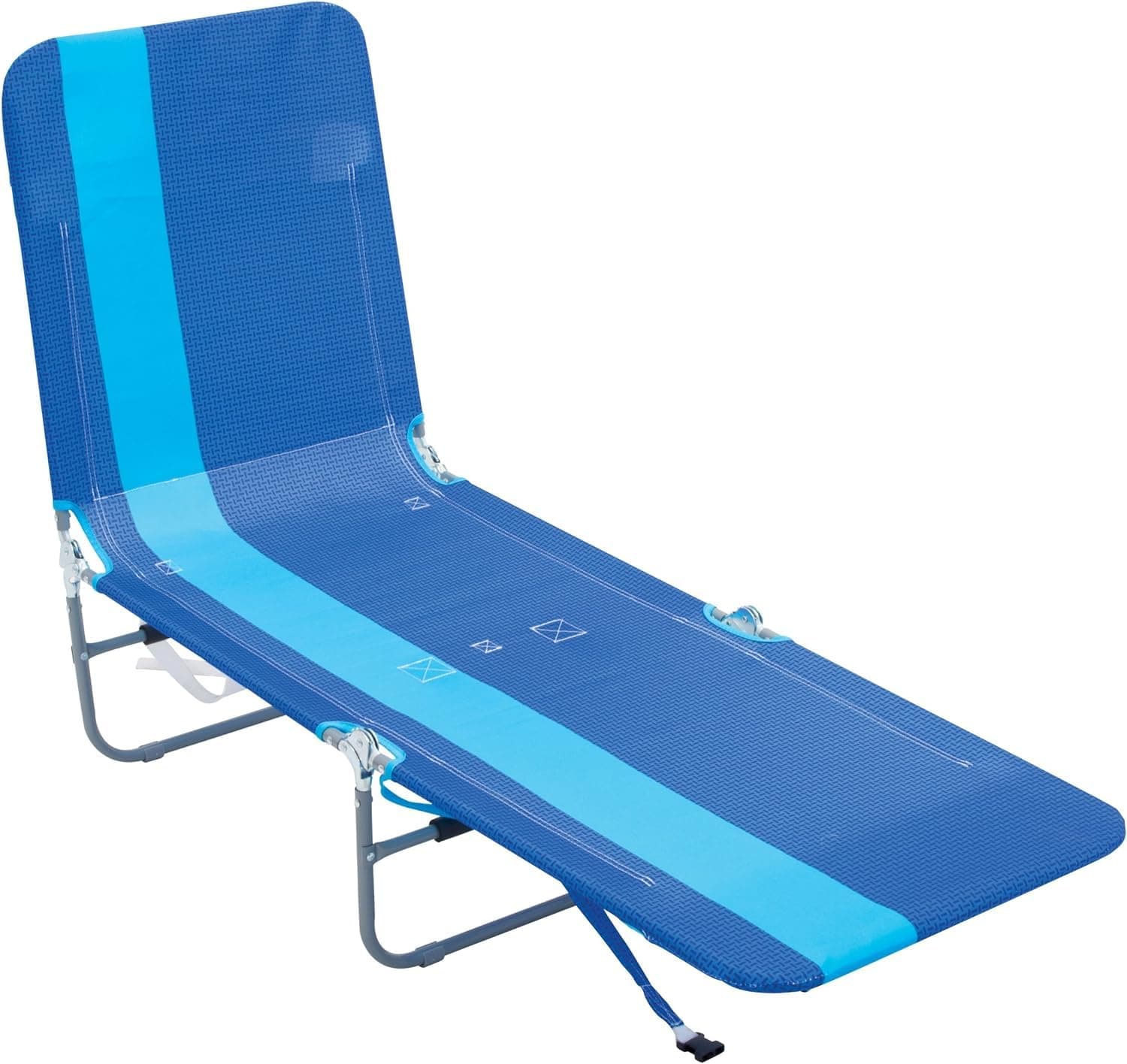 RIO beach Portable Folding Backpack Beach Lounge Chair with Backpack Straps and Storage Pouch, Blue Stripe, ·72“ x 22“ x 10"