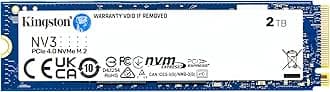 Kingston NV3 NVMe PCIe 4.0 Internal SSD 2TB M.2 2280-SNV3S/2000G