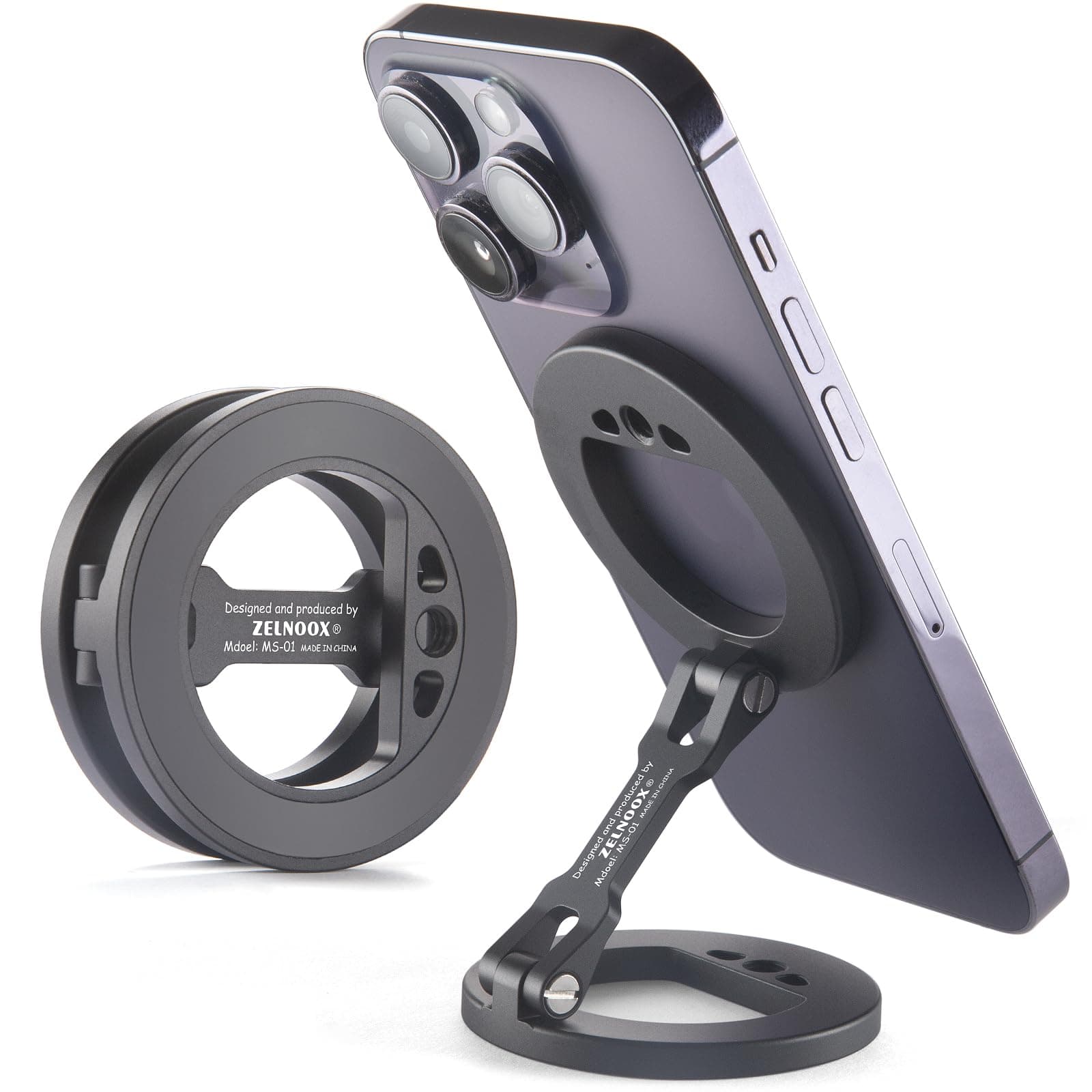 Double Magnetic Ring Phone Holder,Attach Your Phone to Iron Object,1/4" Screw...