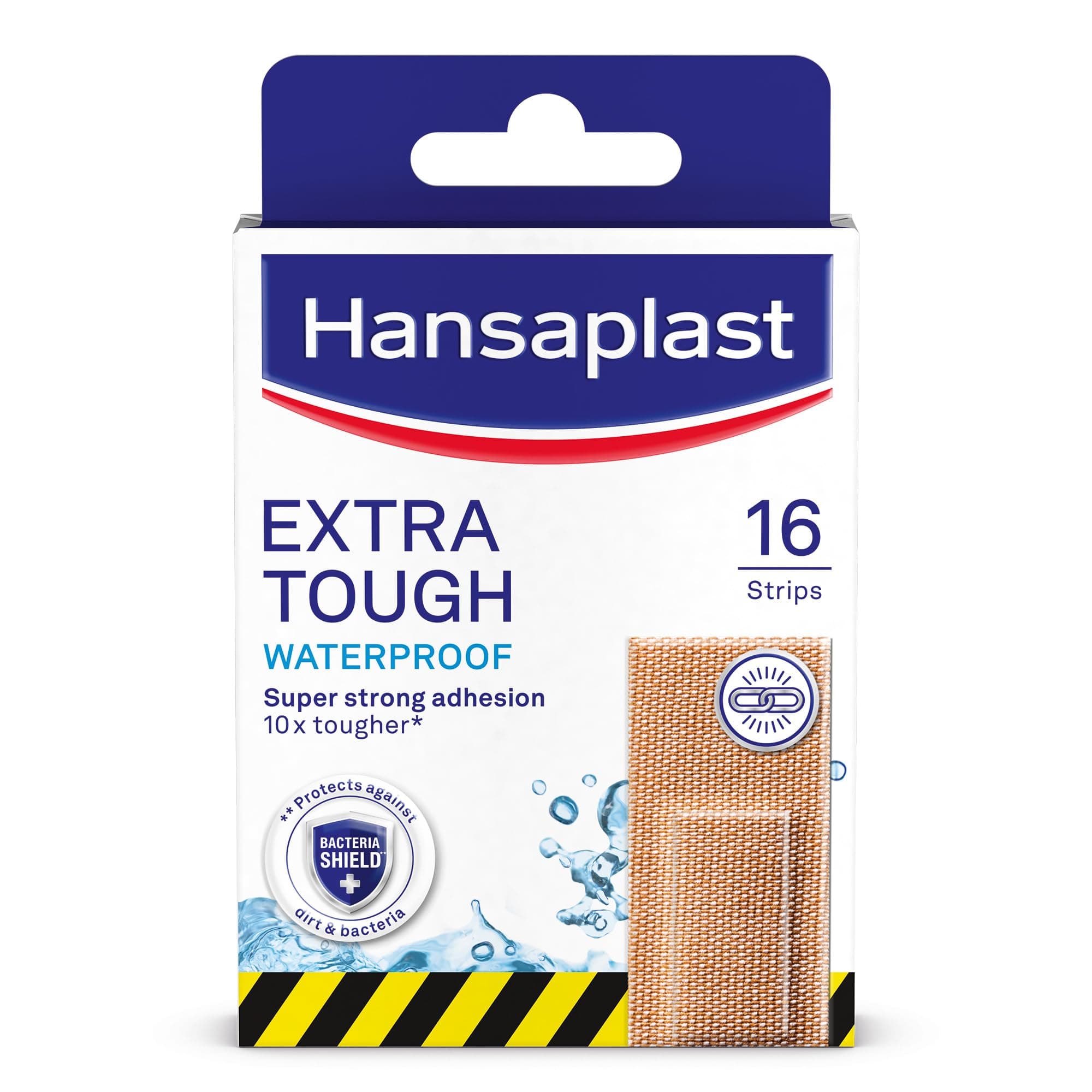 Extra Robust Wound Plasters | Waterproof Dressing I Extra Resistant Plaster | Super Strong Adhesion I Flexible And Durable Plaster | Blocks 99% of bacteria | 16 Strips