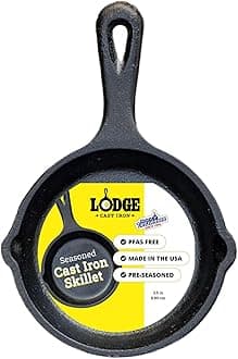 Lodge 8.89 cm / 3.5 inch Pre-Seasoned Cast Iron Round MINI Skillet/Frying Pan