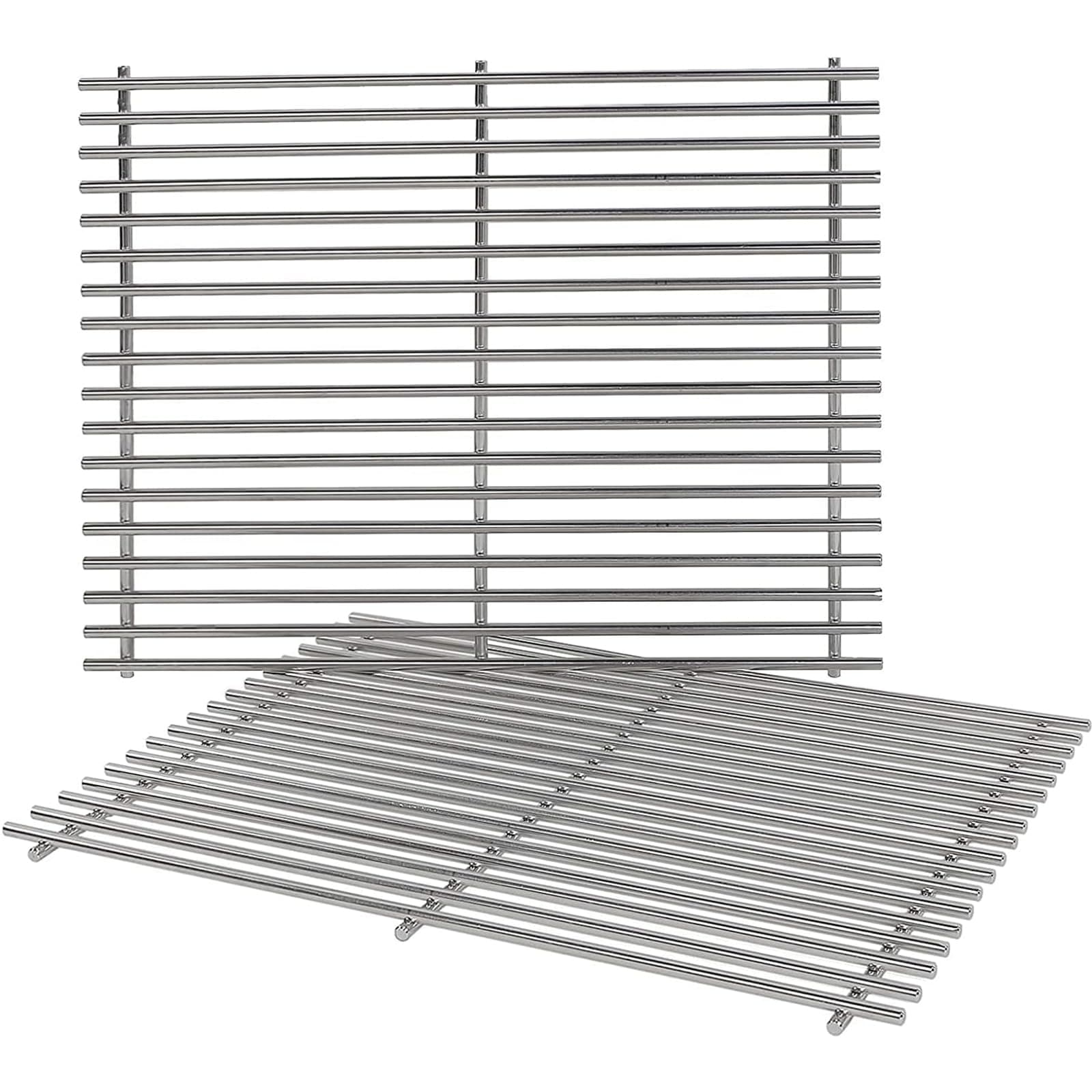 GFTIME 49.5CM 7528 Grill Grates for Weber Genesis 300 E310 E320 E330 S310 S320 S330, Stainless Steel Cooking Grids Replacement for Genesis EP310 EP320 6512001, 6519099 Gas Grills