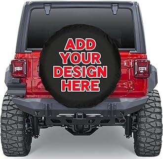 Custom Spare Tire Cover Personalized Wheel Tires Cover Protectors Add Your Photo Text Logo,Dust-Proof Universal Durable Tire Protector for Jeep Wrangler Trailer Rv SUV Travel Camper All Vehicle（15in）