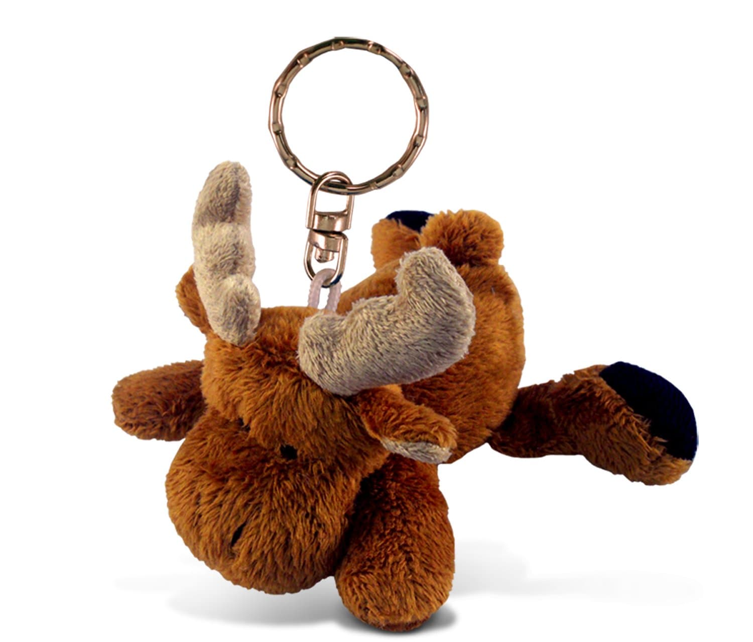 Puzzled Plush Moose Stuffed Animal Keychain - Super Soft Keychain for Backpack, Purse and Handbags, Cute Animal Keychains for Girls and Boys, Ideal Backpack Charms for Wild Animal Lovers - 4 Inches