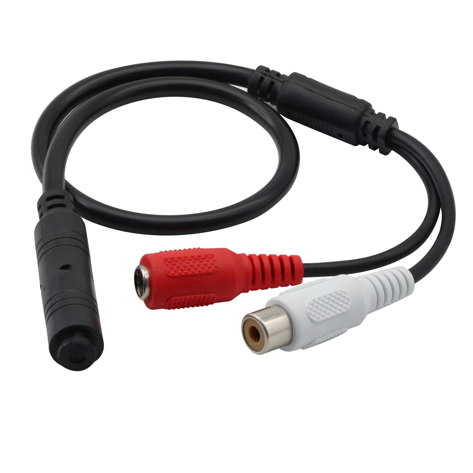 High Sensitive Microphone, Mini Audio Pickup for CCTV Security Camera, with Power Cord and Audio Cable