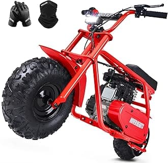Mini Bike, Gas Dirt Bike, Minibike, Hoverheart Gas Powered Mini Bikes for Adults, 99cc-4 Stroke Pit Bikes with Led, Dirtbike Motorcycle Max Load 200 Lbs