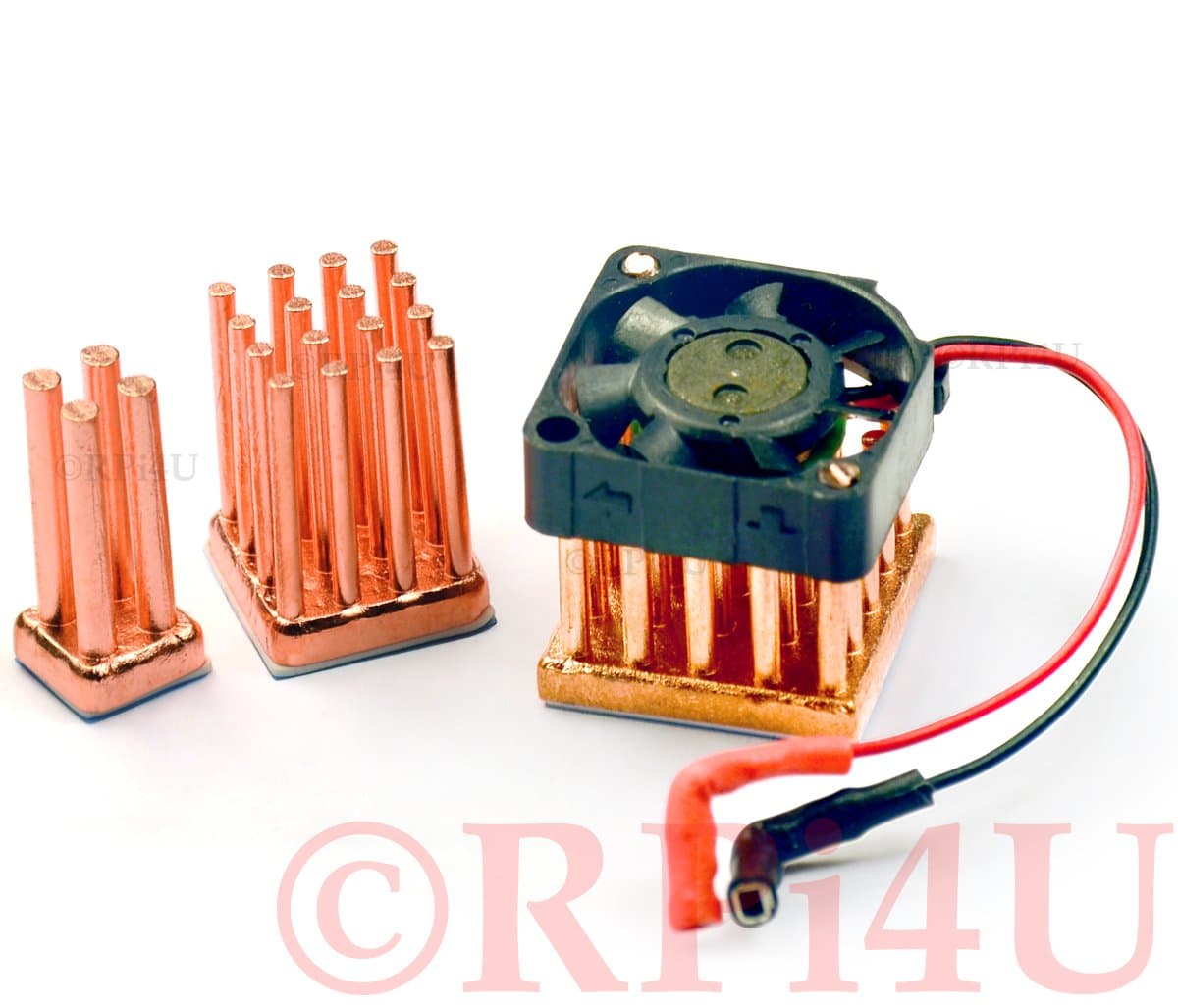 Raspberry Pi Forged Copper Heatsink with Micro Fan