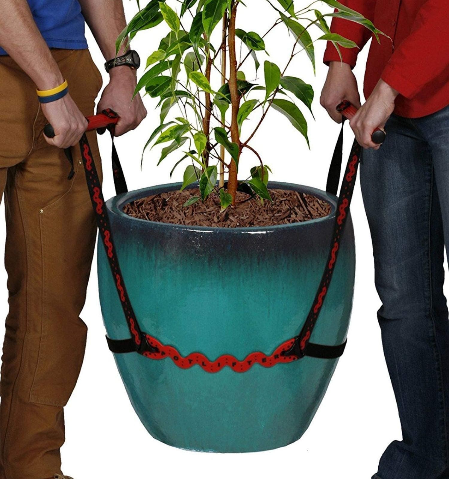Plant Support Lifting Straps for Moving Heavy Rocks, Root Balls, Gardening Pots, Planters & Accessories - A Plant Caddy Pot Mover Ideal for Landscaper to Lift, Balance, Transport