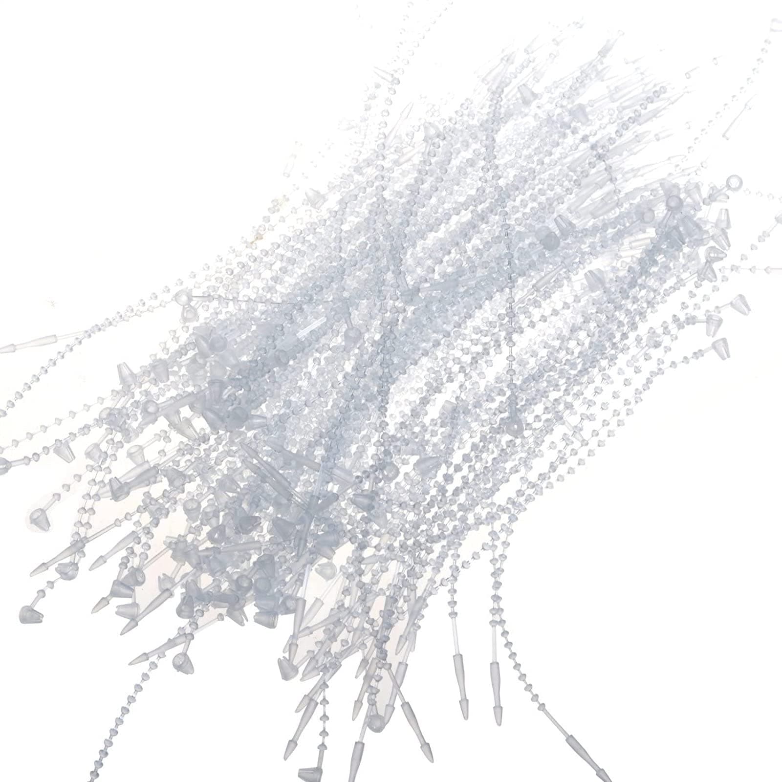 Pack of 1000pcs Snap Lock 5" Pin Adjustable Security Beaded Loop Tie Plastic Paper Prices Tag Fasteners - White