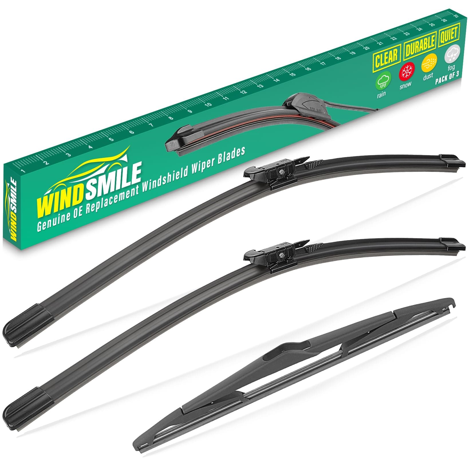 3Pack Wiper Blades for Ford Focus 2012-2018