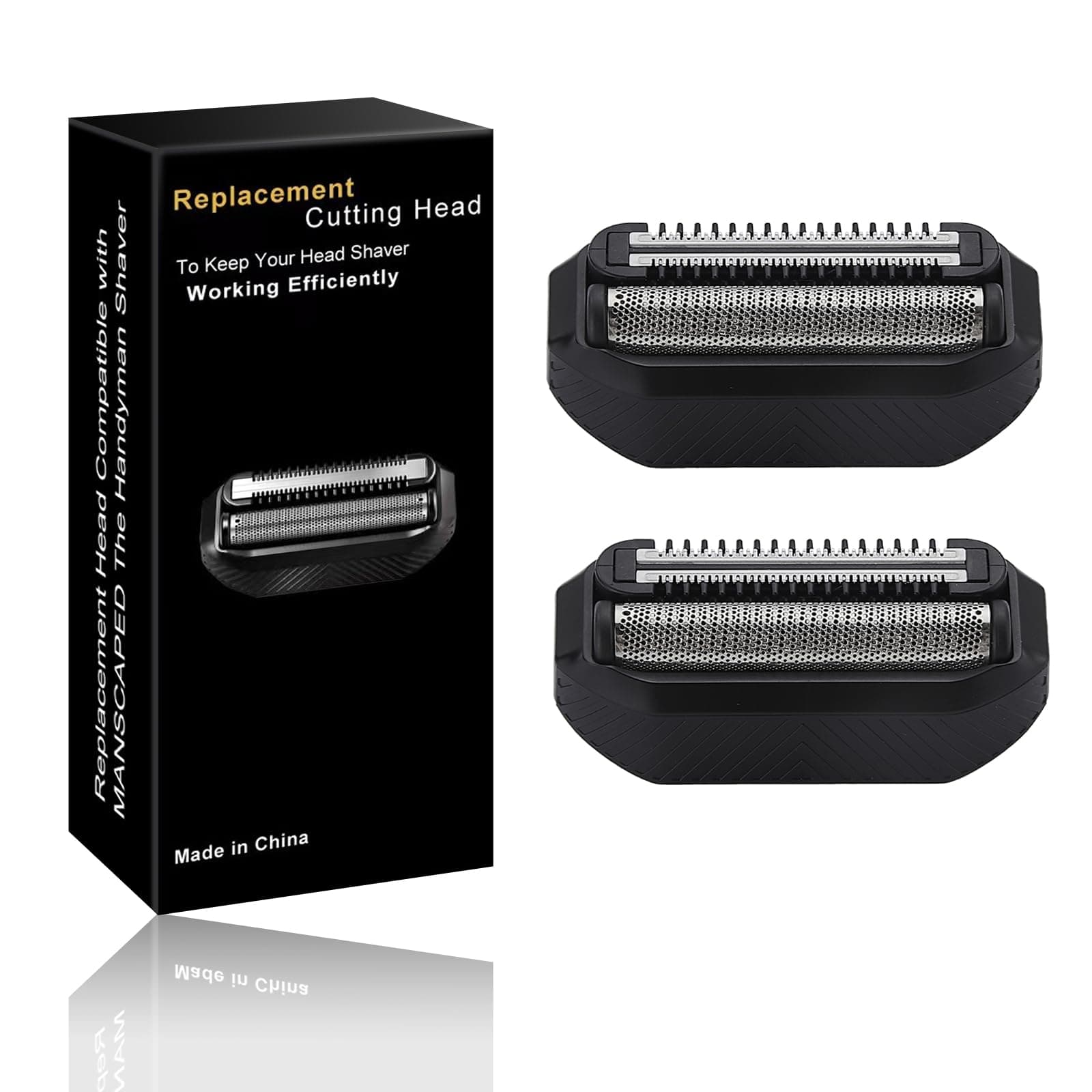 2 Pack Shaver Replacement Blade compatible with MANSCAPED The Handyman Compact Face Shave,Shaver Foil Blades for Portable Men’s Travel Facial Hair Groomer, Waterproof Compact Face Shaver