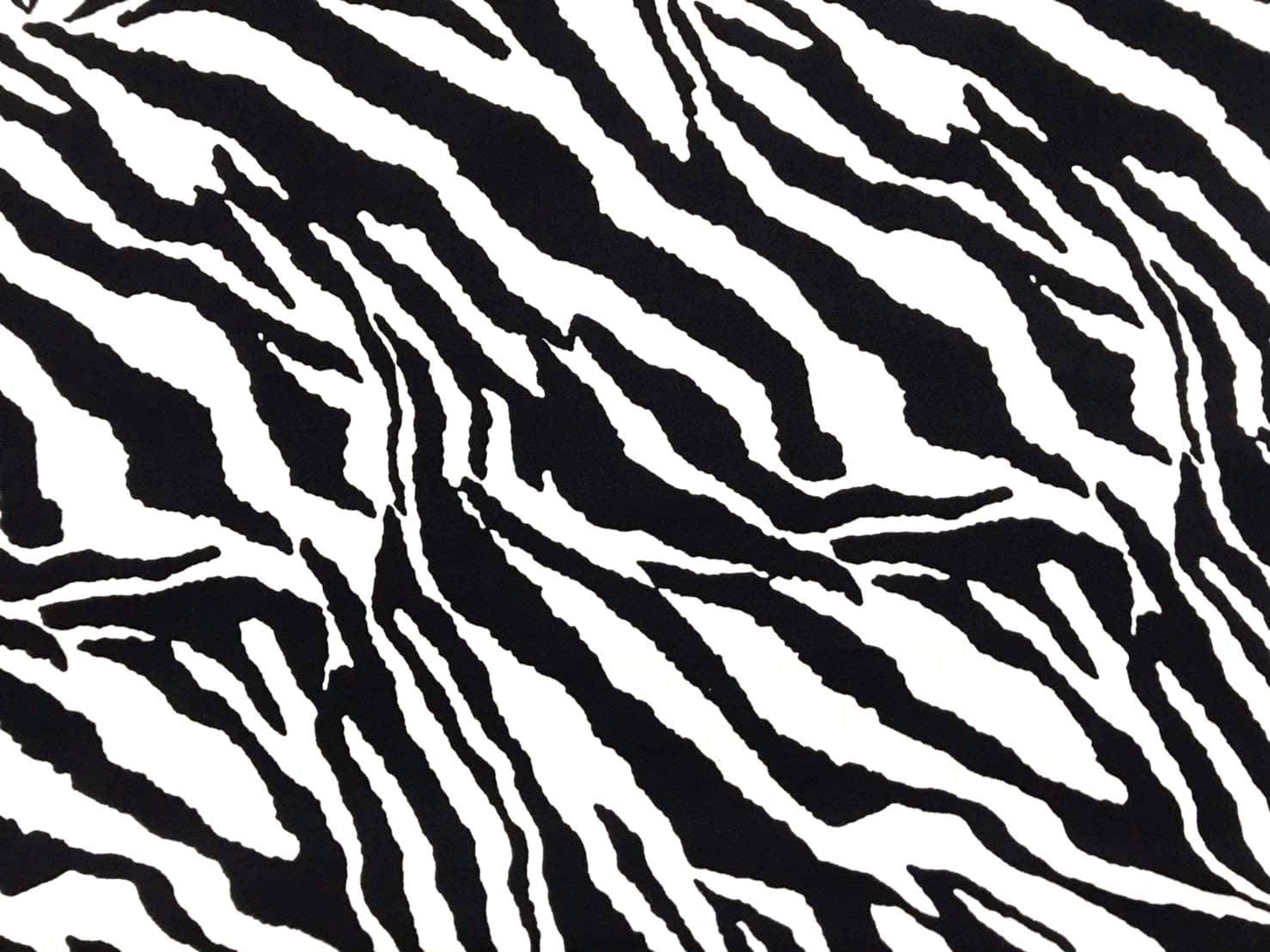Black and White Zebra Pattern Printed 100% Cotton Fabric