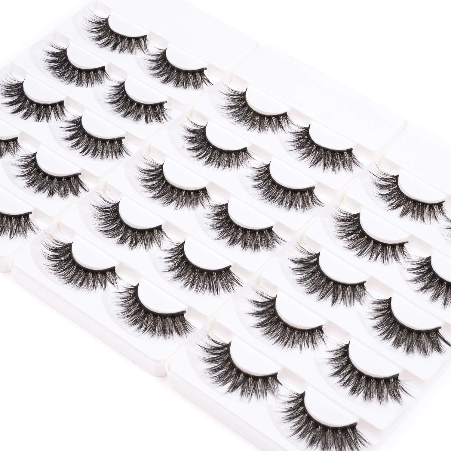 Wleec Beauty 3D Silk Lashes Handmade Dramatic False Eyelash Pack #3D/F15 (15 Pairs/3 Pack)