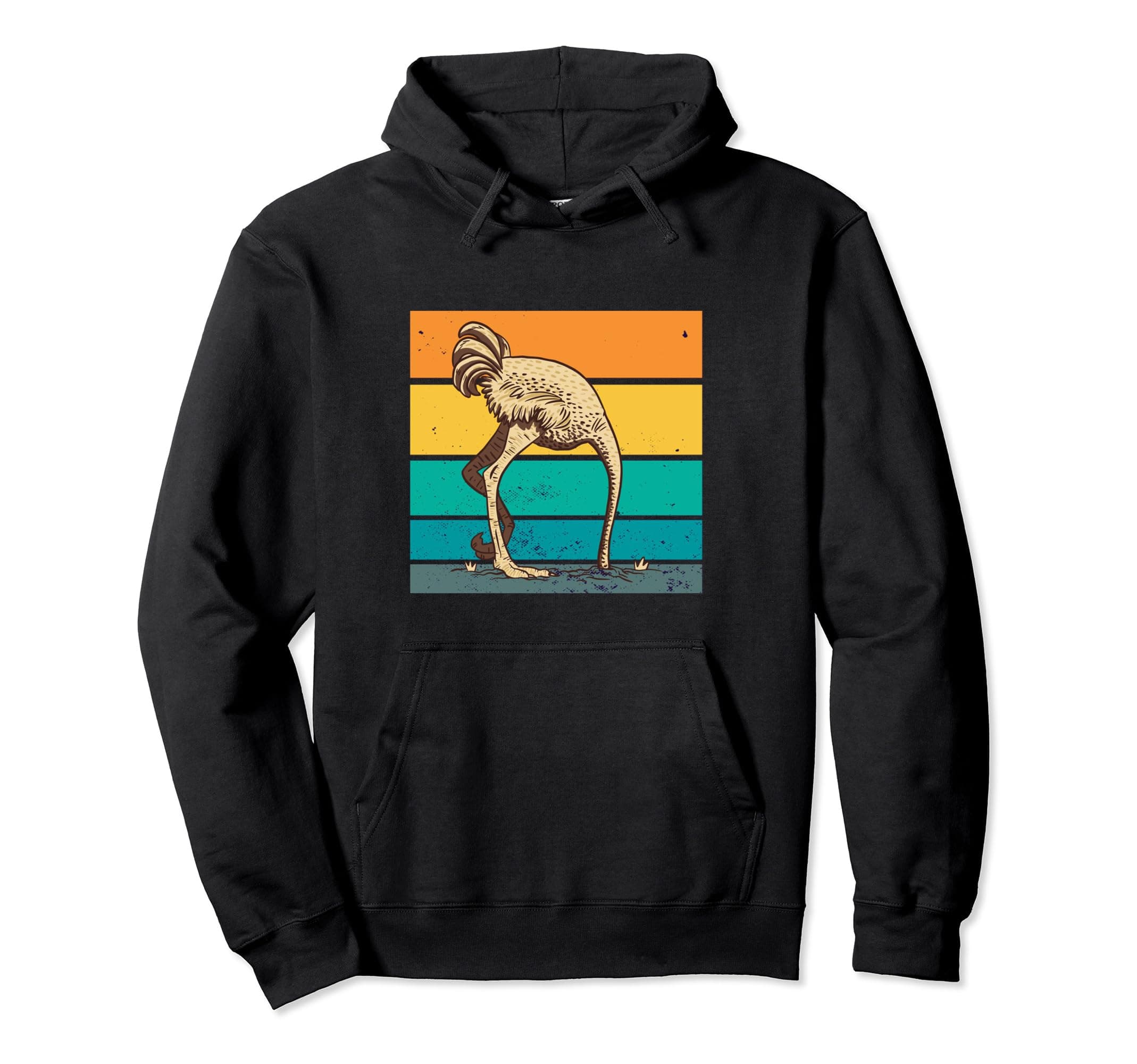 Ostrich Head In Sand Funny Stealth Mode Ostrich Lover Pullover Hoodie