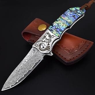 Damascus Pocket folding knife