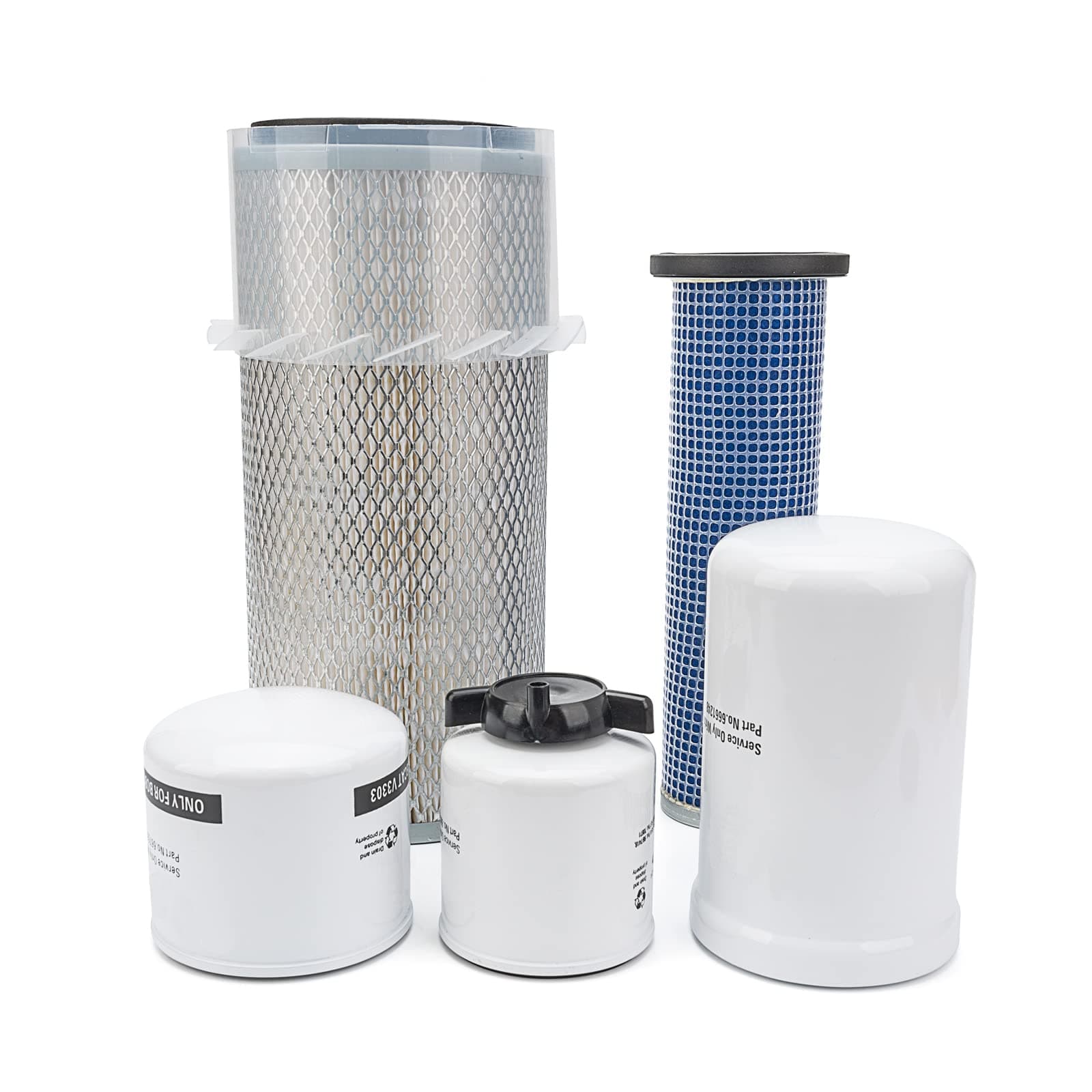 Qagea Air Filter Oil Filter Skid Steer Filters kit Replace 6598362 6598492 6675517 6667352 6661248