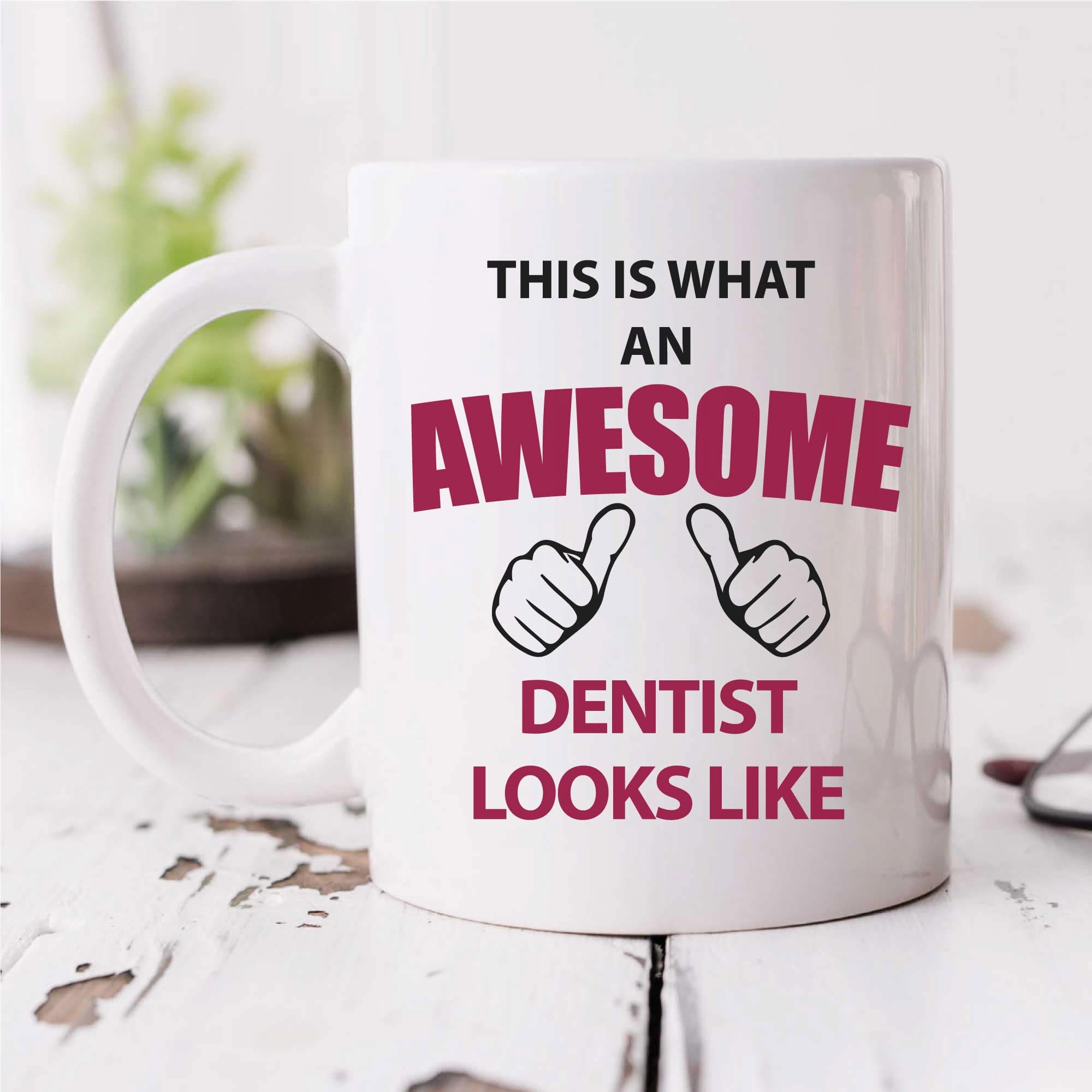 60 Second Makeover Limited This is What an Awesome Dentist Looks Like Mug Dentist Gifts Present Ceramic Coffee Cup Birthday Christmas Dental Gifts Dishwasher Safe Microwave Safe
