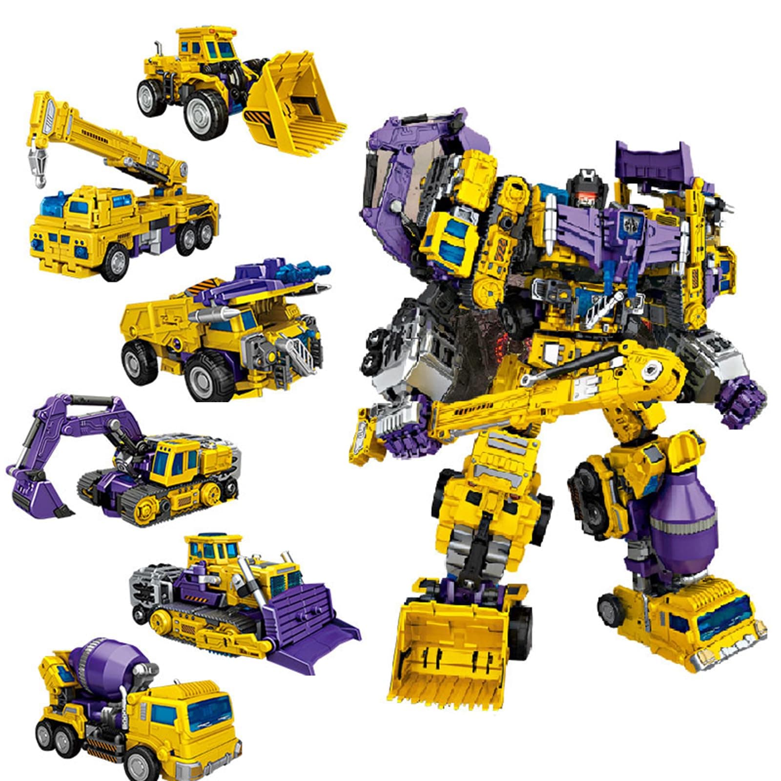 NBK Deformation Oversize Toys Robot Devastator TF Engineering Combiner 6 in 1 Action Figure Car Truck Model Gift for Kids Boys