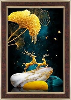 Deer Photo Frame, Copper Gold, Sparkle Coated Lamination 15509 21 x 27 Inch