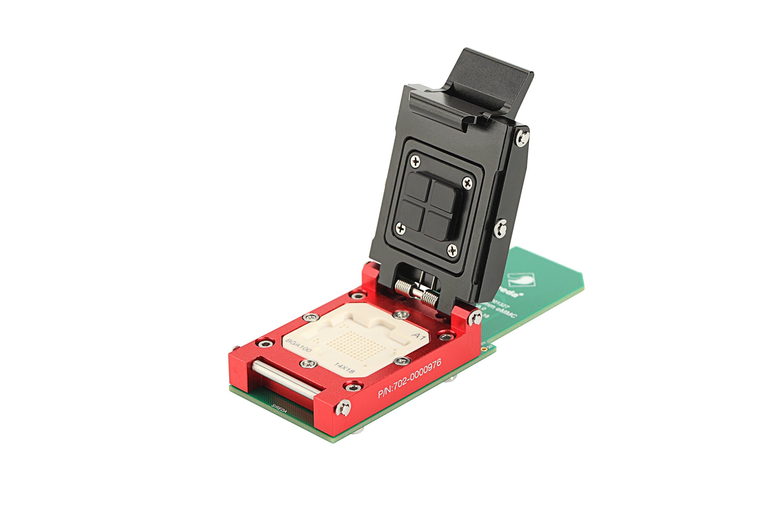 Sireda BGA100 Socket SD Solution_14x18mm_Pitch 1.0mm Perform,IC Test Socket ,Clamshell Structure