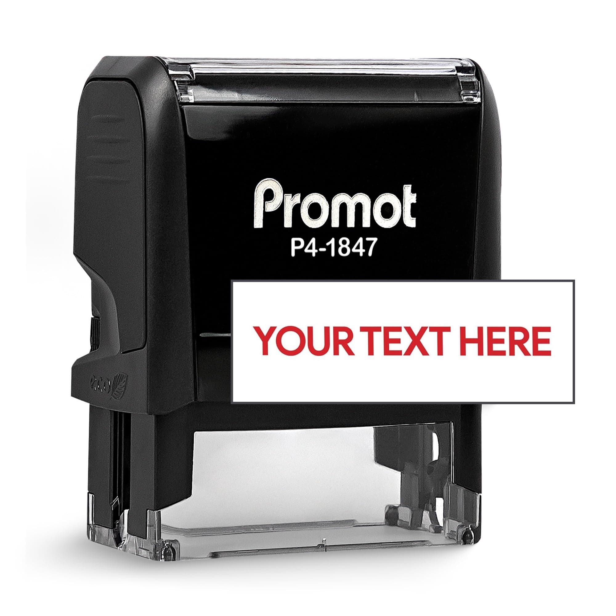 Self Inking 1 Line Custom Stamp - Personalized Name Stamp for Office, Teacher, Address & Business Label Stamp - Choose Font, Ink Color, Pad, Self Inking for Personal & Professional Use - Medium