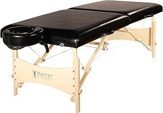 Master MassageBalboa Luster Upholstery Portable Massage Table Package, Black