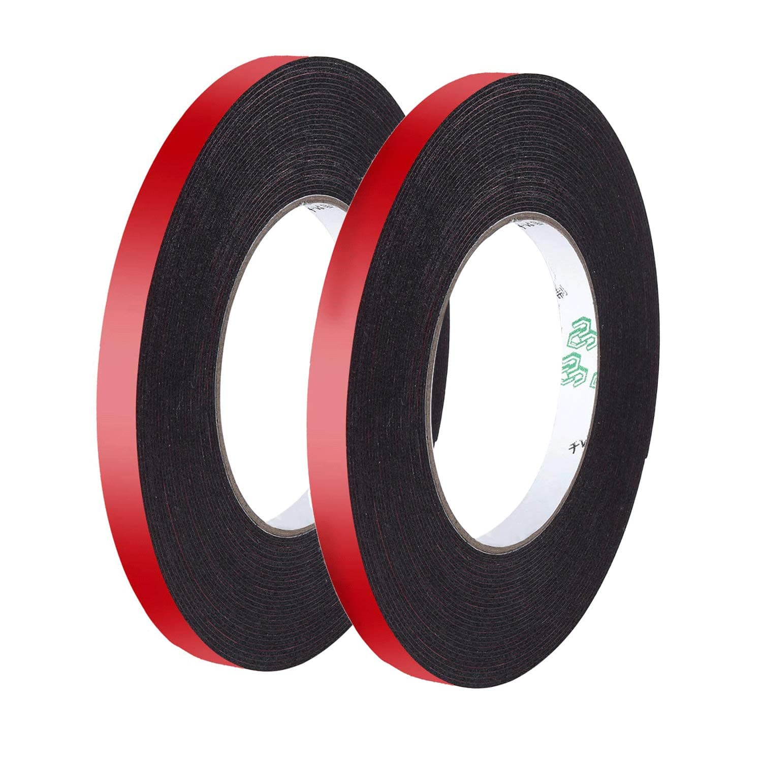 2 Rolls PE Foam Double Sided Tape, Waterproof Mounting Adhesive Tape Roll for Automotive Mounting/Weatherproof Decorative/Trim/Car Trim Strip/Photo Frame/Construction(Wide 2/5 in Long 33 Ft)