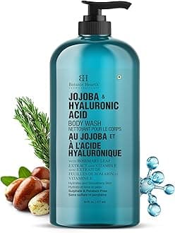 Botanic Hearth Jojoba & Hyaluronic Acid Body Wash | Shower Gel | 16 Fl Oz With Sea Butter & Sweet Almond Oil | Moisturizing Body Wash Shower Gel For Softer, Smoother Skin | For Women & Men