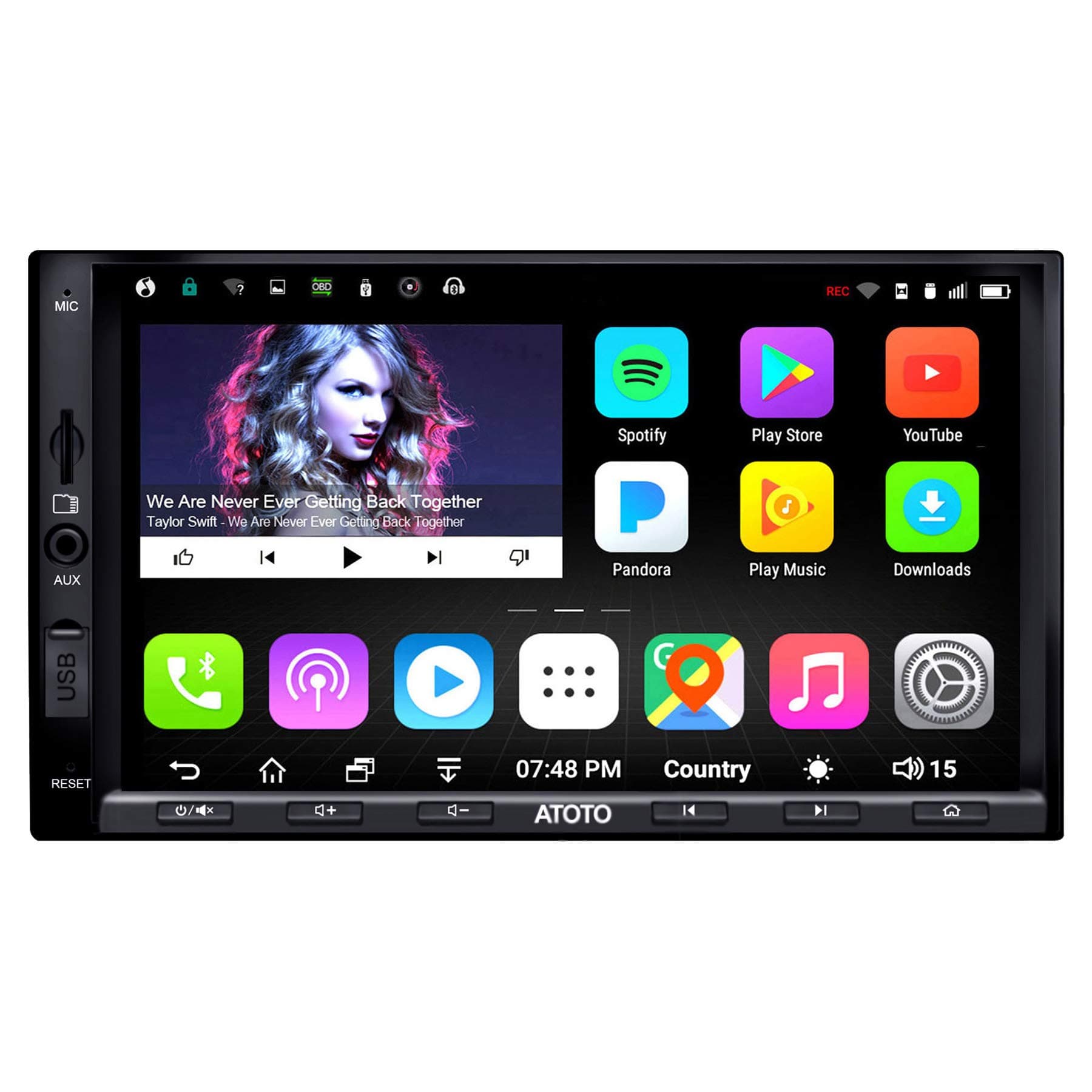 ATOTO A6 Double Din Android Car Navigation Stereo with Dual Bluetooth - Standard A6Y2710SB 1G/16G Car Entertainment Multimedia Radio,WiFi/BT Tethering Internet,Support 256G SD &More
