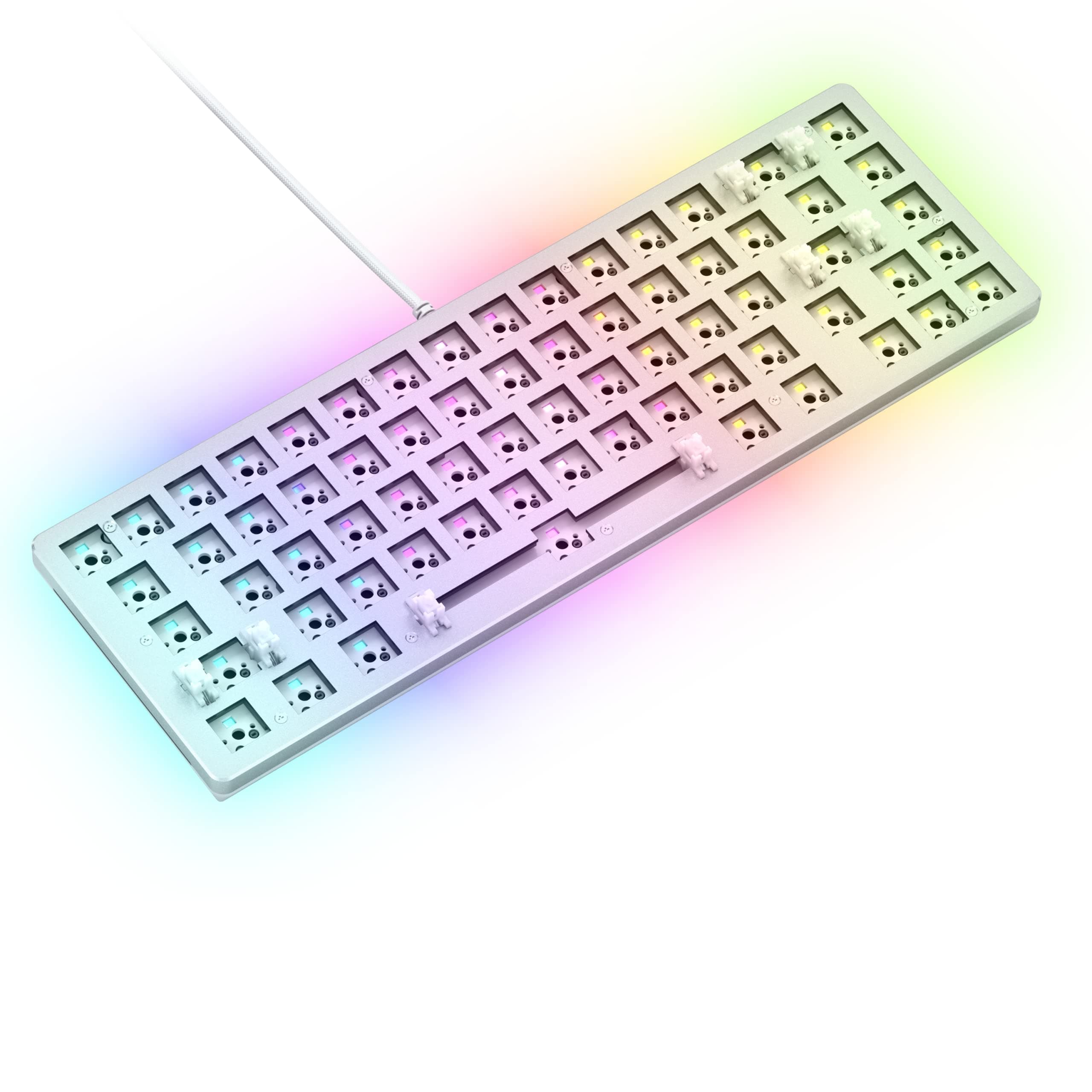 Glorious GMMK 2 Gaming Barebones Keyboard - Hot Swappable TKL DIY, Compact Mechanical Keyboard Kit- Wired, RGB Backlit,- PC Setup Accessories- 65%, Pink