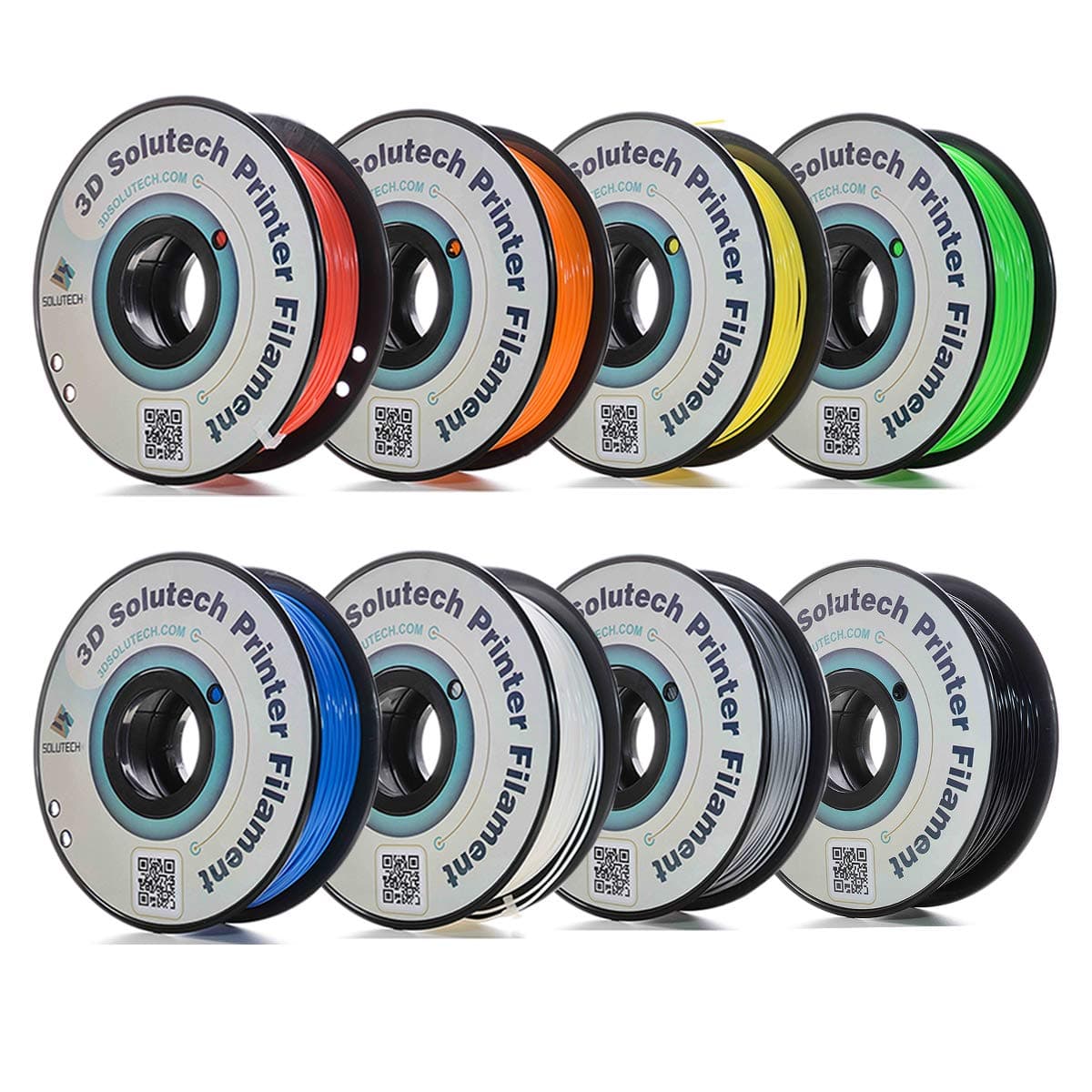 3D Solutech - 3DS8PACKS B07HFKNGNT 3D Printer PLA Filament Bundle 1.75MM, Dimensional Accuracy +/- 0.03 mm, 2.2 lbs 1.0KG (Multi-Pack of 8)