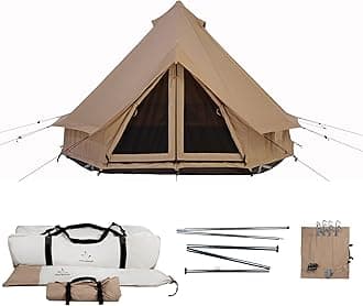 WHITEDUCK Regatta Canvas Bell Tent - w/StoveJack, Waterproof, 4 Season Luxury Outdoor Camping and Glamping Yurt Tent