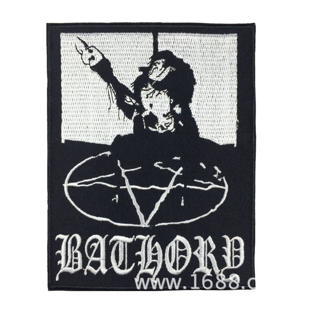 Bathory Patch Heavy Metal Music Patch Embroidered Punk Iron On Sew On patch