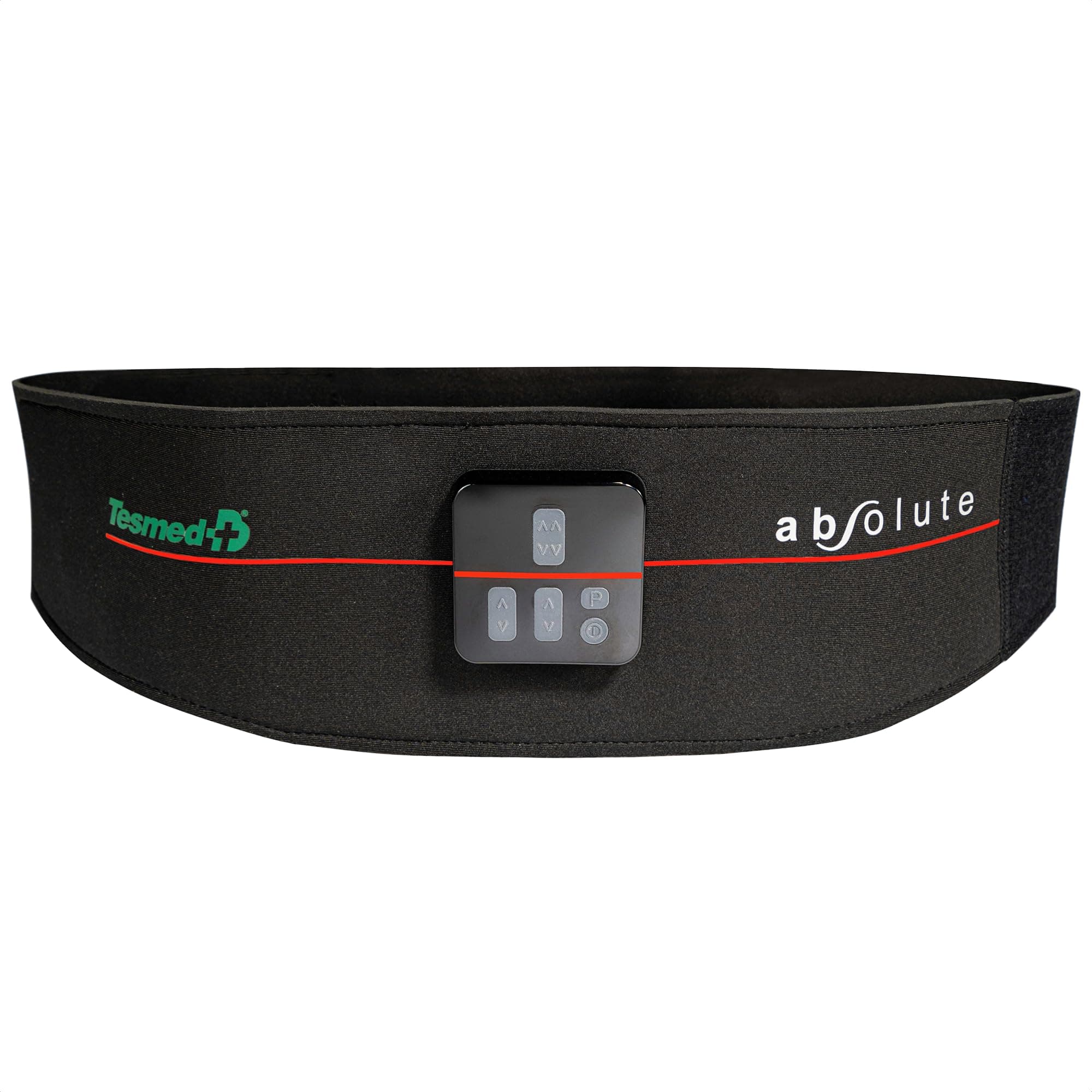 TESMED Absolute: EMS Abs Trainer Muscle Stimulator, Belt for Central and Lateral Abdominal Electro Stimulation - USB Rechargeable, 99 Intensity Levels - Wireless, Unisex, Made in Italy