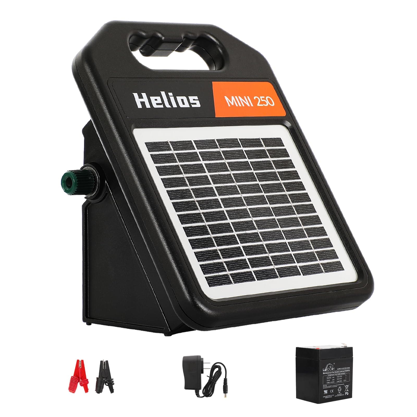 Andmon MINI250 Solar Electric Fence Charger with Day or Night Mode, 0.25Joule Portable Solar Fence Charger
